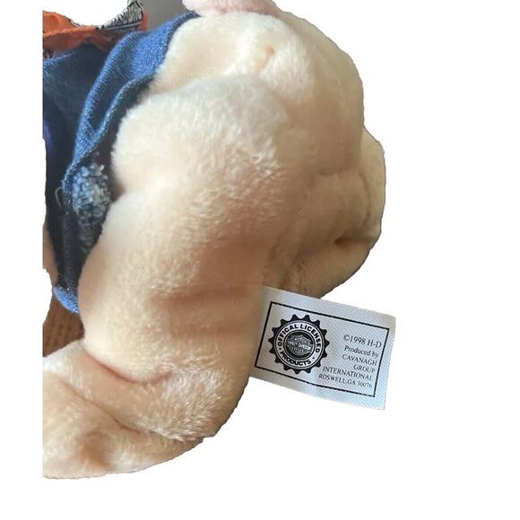 Harley-Davidson Plush Biker Hog Bean Bag Stuffed Punky Motorcycle Pig 6" MINT - Picture 4 of 5